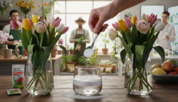 Why adding a spoonful of sugar to vases to keep flowers upright and hydrated sparks heated debate among florists, gardeners and health voices alike