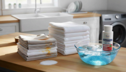 Goodbye baking soda: the trick to make kitchen towels and tea towels white again