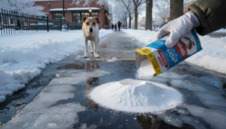 Winter tip: instead of salt, sprinkle this common item on the sidewalk to melt ice fast