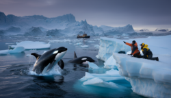 Greenland declares an emergency after researchers spot orcas breaching dangerously close to rapidly melting ice shelves