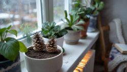 Why previous generations always place a pine cone over indoor plant soil in winter, and how this simple method genuinely works