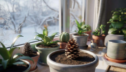 Why older generations place pine cones on houseplant soil in winter and how this trick benefits plants