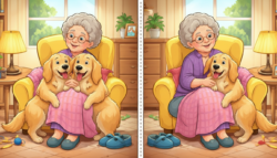8-Second Challenge: Spot 3 Differences in the Grandma and Dog Image