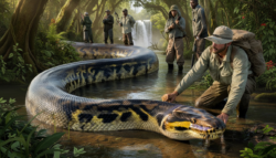 Researchers confirm the discovery of an unusually large African python during an authorized field expedition