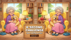 8-Second Challenge: Can You Spot 3 Differences in the Grandma and Dog Picture?
